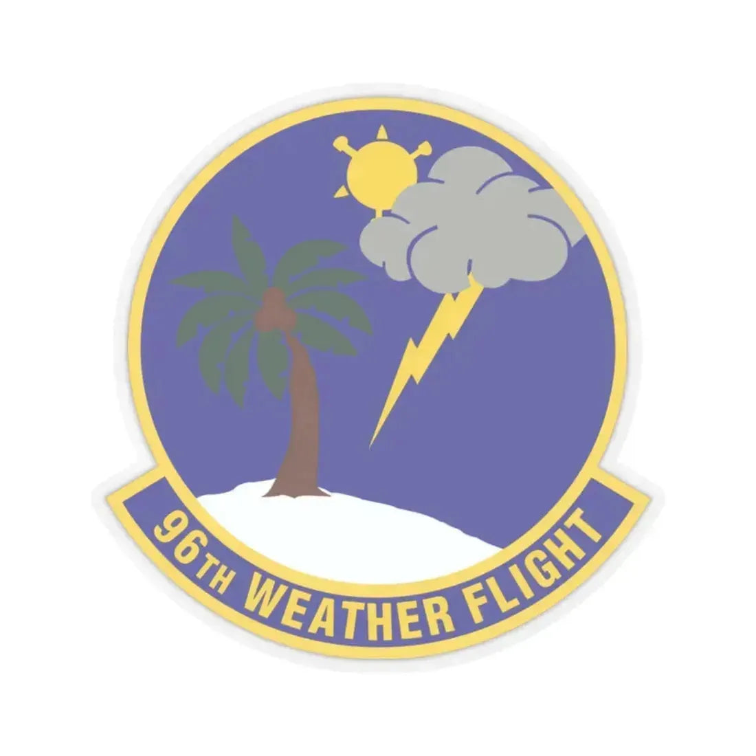96th Weather Flight (U.S. Air Force) STICKER Vinyl Kiss-Cut Decal 2 Inch Transparent - The Sticker Space
