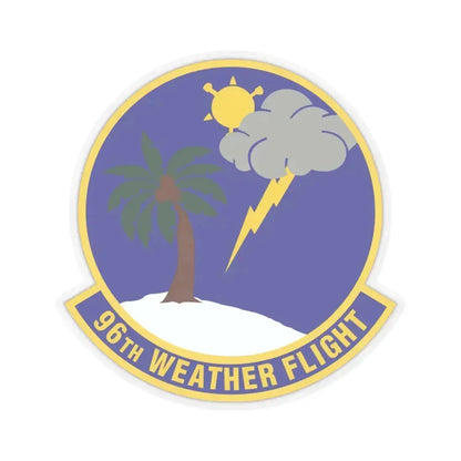 96th Weather Flight (U.S. Air Force) STICKER Vinyl Kiss-Cut Decal 3 Inch Transparent - The Sticker Space