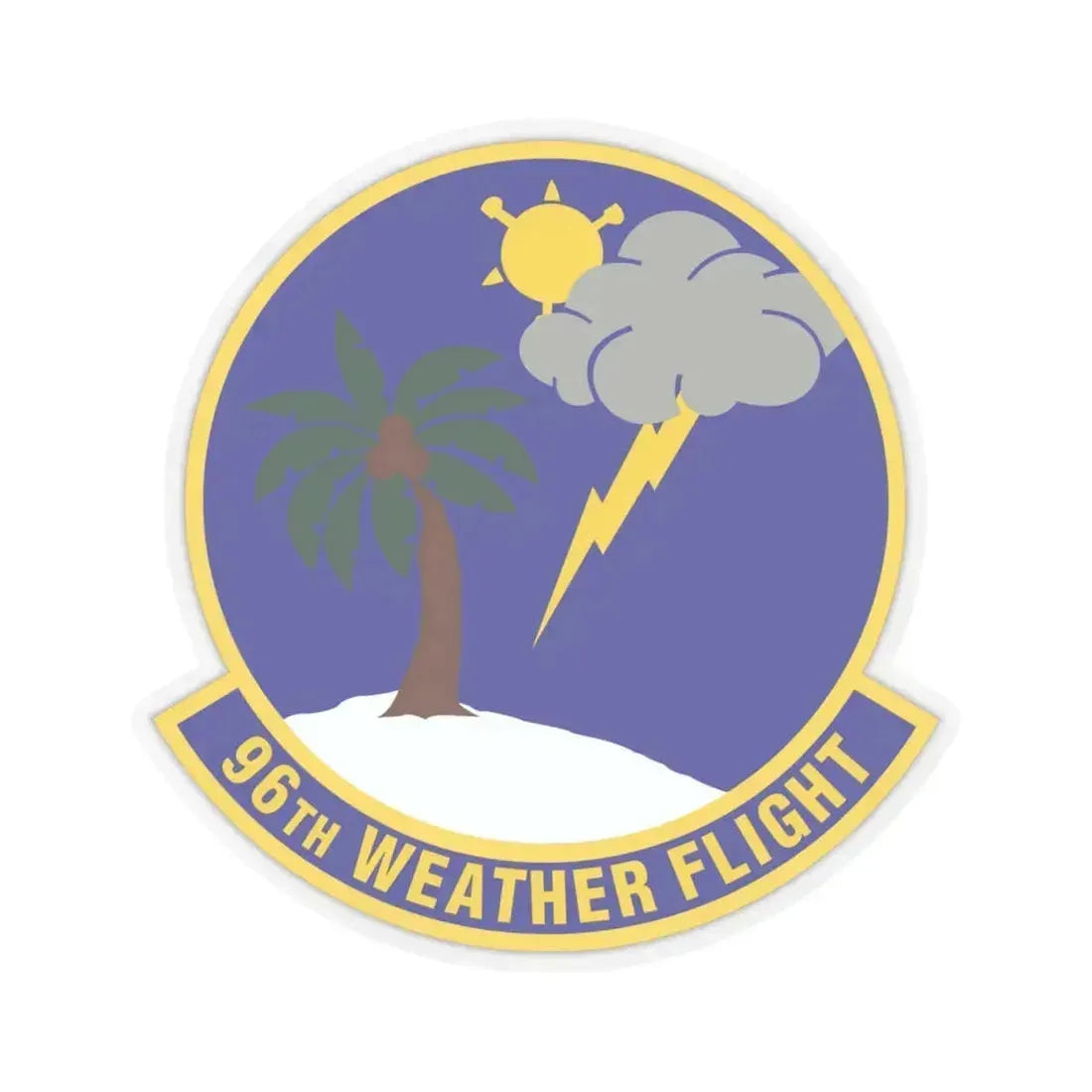 96th Weather Flight (U.S. Air Force) STICKER Vinyl Kiss-Cut Decal 4 Inch Transparent - The Sticker Space