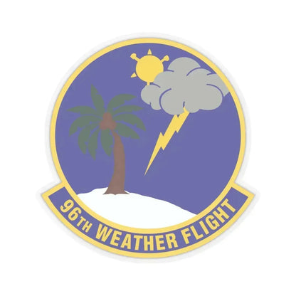 96th Weather Flight (U.S. Air Force) STICKER Vinyl Kiss-Cut Decal 4 Inch Transparent - The Sticker Space