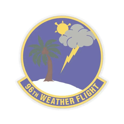 96th Weather Flight (U.S. Air Force) STICKER Vinyl Kiss-Cut Decal 6 Inch Transparent - The Sticker Space