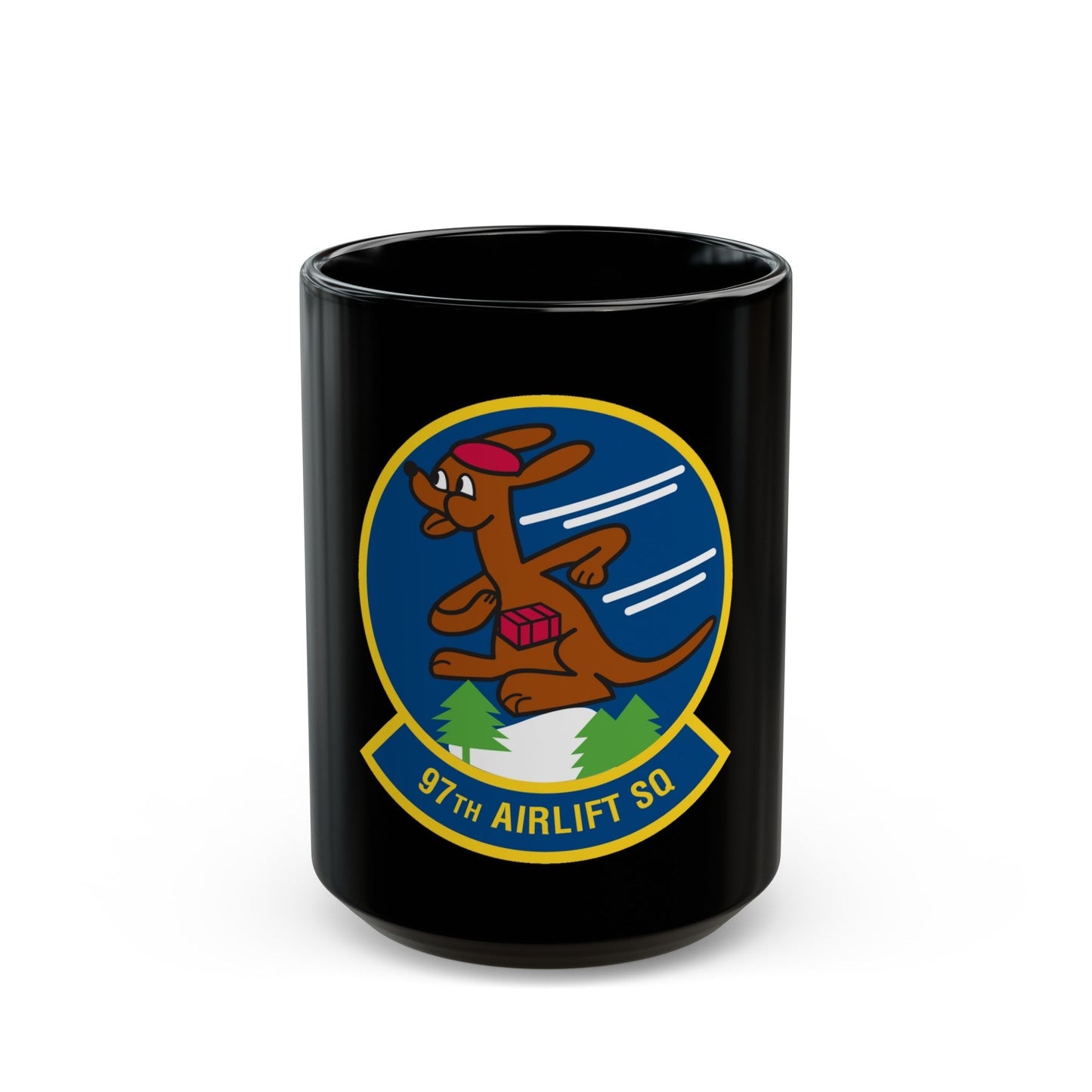 97 Airlift Squadron AFRC (U.S. Air Force) Black Coffee Mug-15oz-The Sticker Space