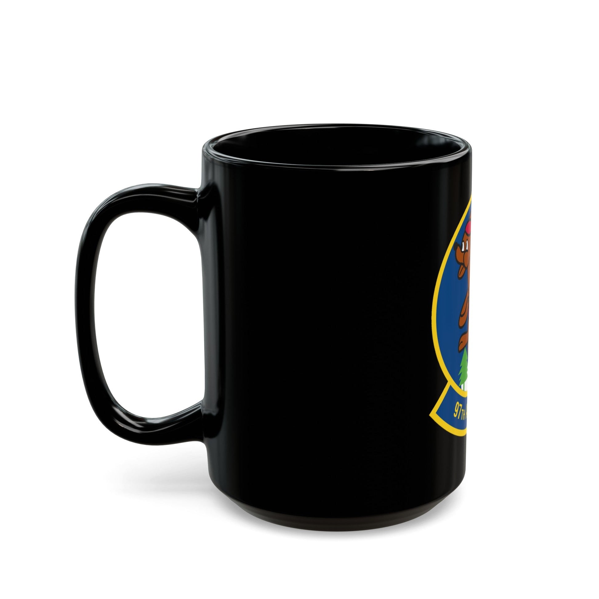 97 Airlift Squadron AFRC (U.S. Air Force) Black Coffee Mug-The Sticker Space