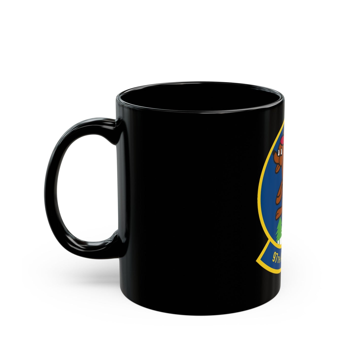 97 Airlift Squadron AFRC (U.S. Air Force) Black Coffee Mug-The Sticker Space