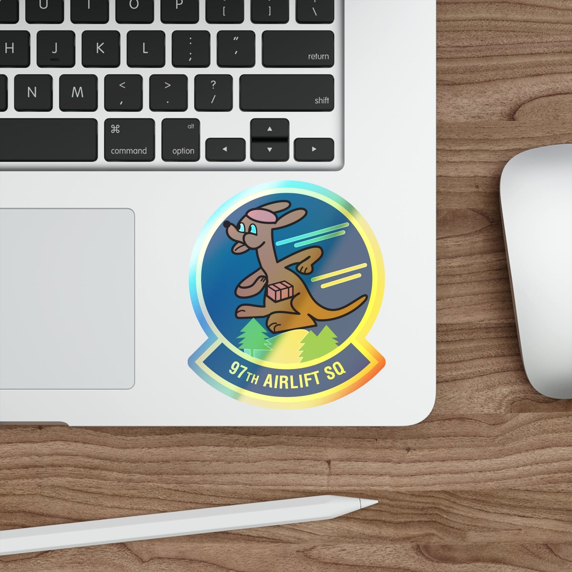 97 Airlift Squadron AFRC (U.S. Air Force) Holographic STICKER Die-Cut Vinyl Decal-The Sticker Space