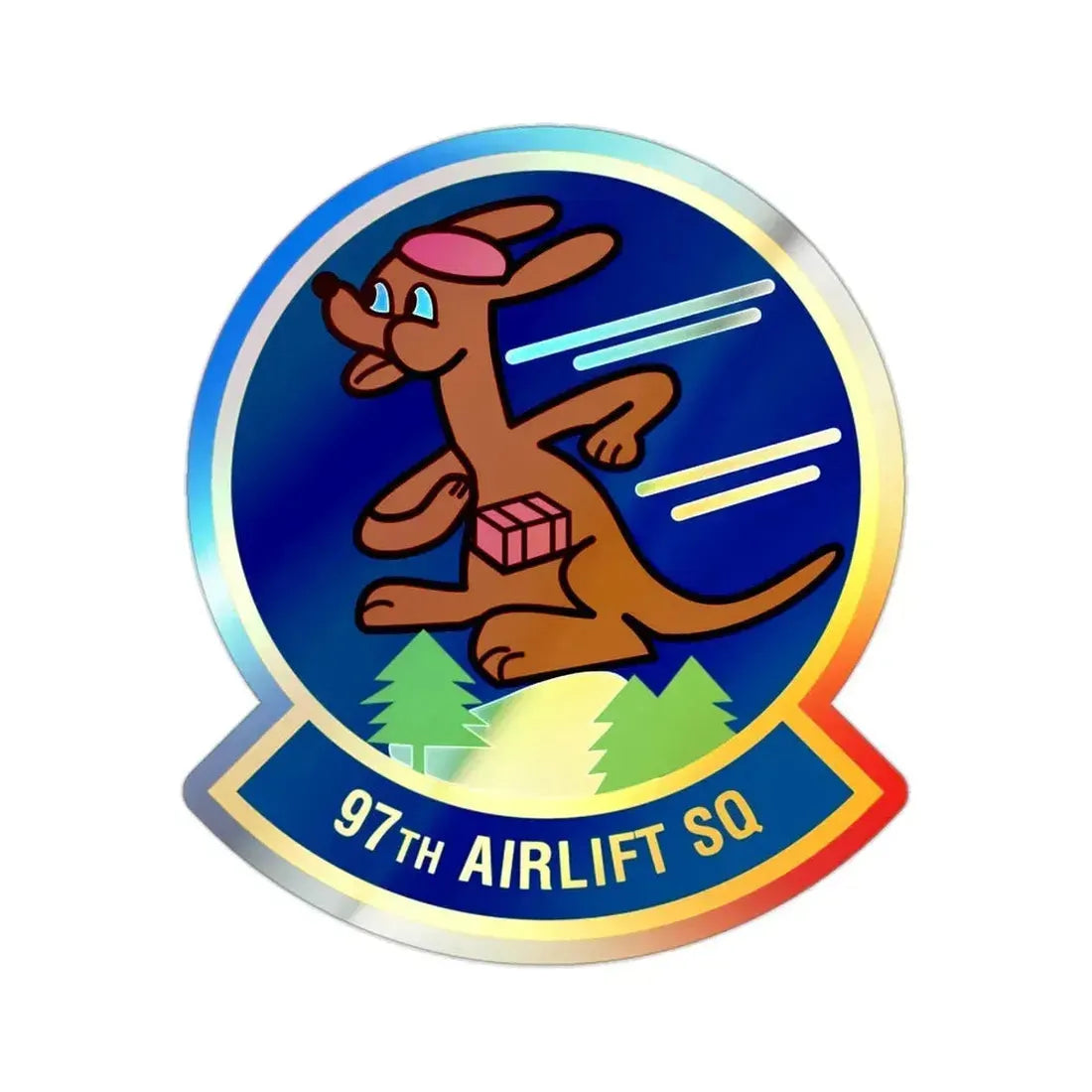 97 Airlift Squadron AFRC (U.S. Air Force) Holographic STICKER Die-Cut Vinyl Decal - The Sticker Space