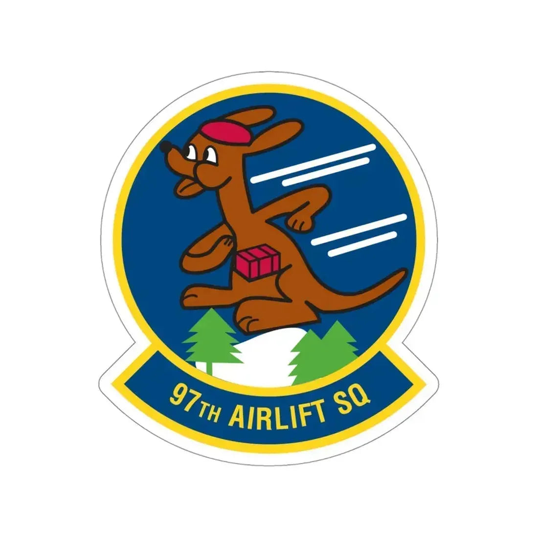 97 Airlift Squadron AFRC (U.S. Air Force) STICKER Vinyl Die-Cut Decal 4 Inch - The Sticker Space