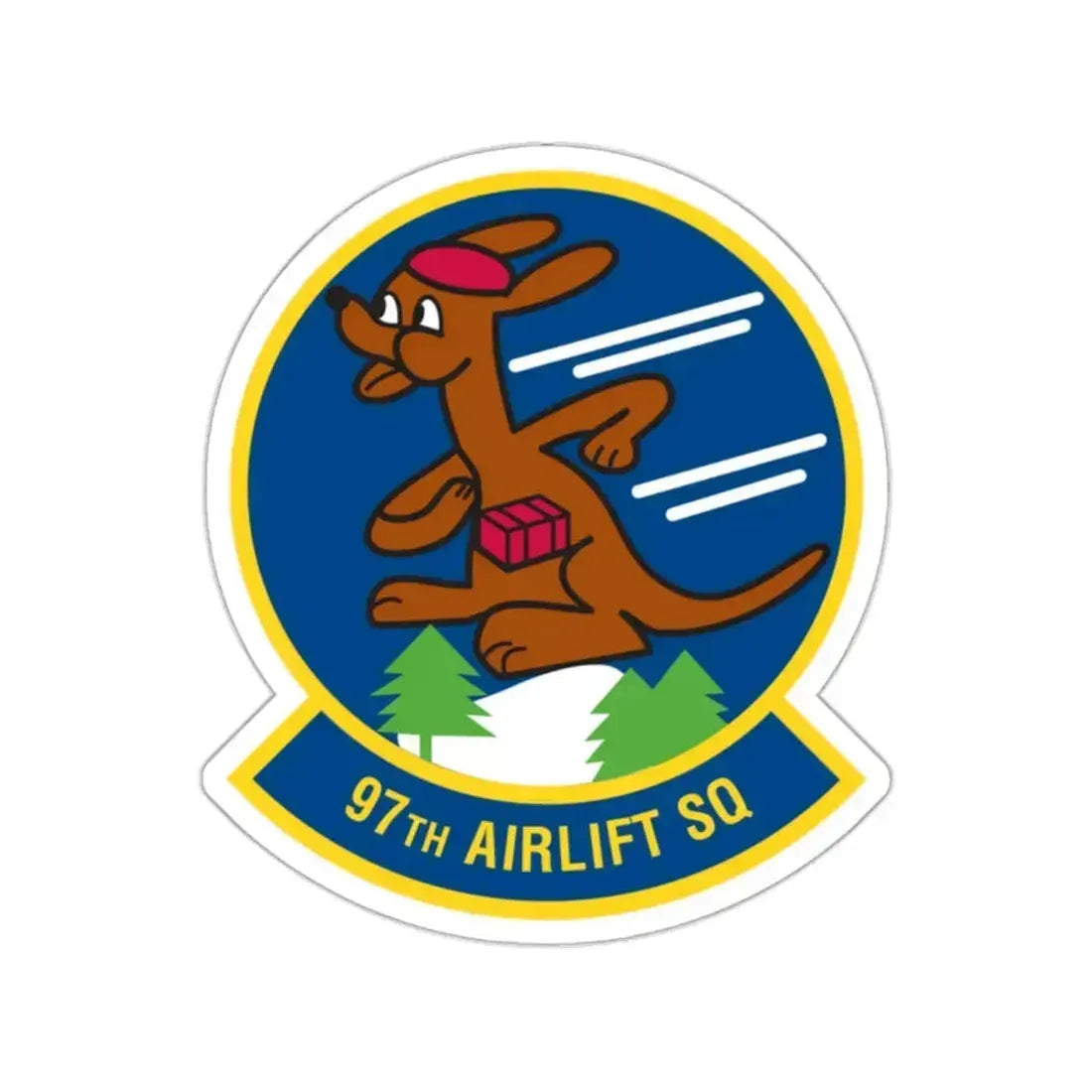 97 Airlift Squadron AFRC (U.S. Air Force) STICKER Vinyl Kiss-Cut Decal 2 Inch White - The Sticker Space
