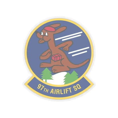 97 Airlift Squadron AFRC (U.S. Air Force) STICKER Vinyl Kiss-Cut Decal 4 Inch Transparent - The Sticker Space