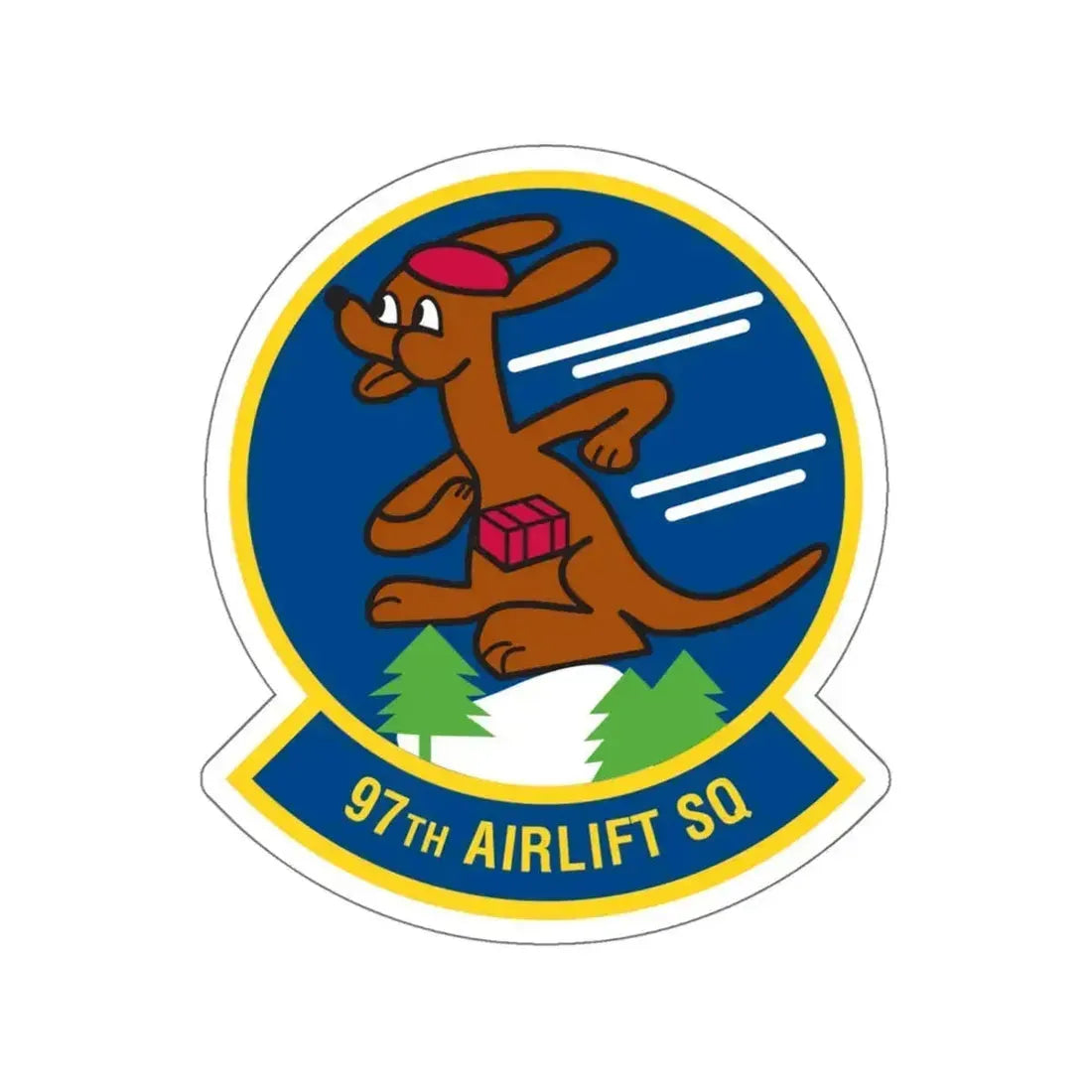 97 Airlift Squadron AFRC (U.S. Air Force) STICKER Vinyl Kiss-Cut Decal 6 Inch White - The Sticker Space