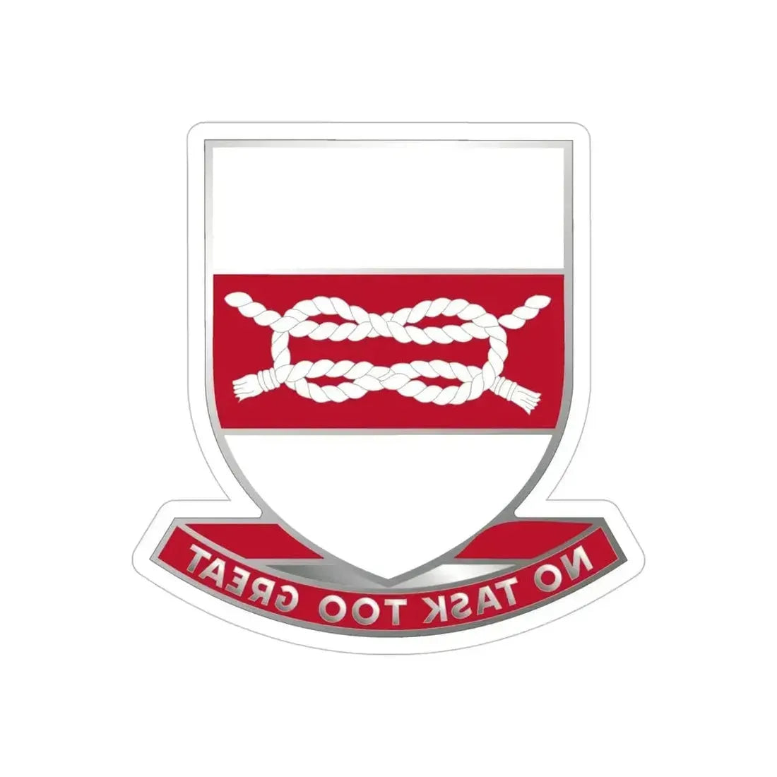 97 Engineer Battalion (U.S. Army) REVERSE PRINT Transparent Die-Cut STICKER 6 Inch Die-Cut Transparent - The Sticker Space