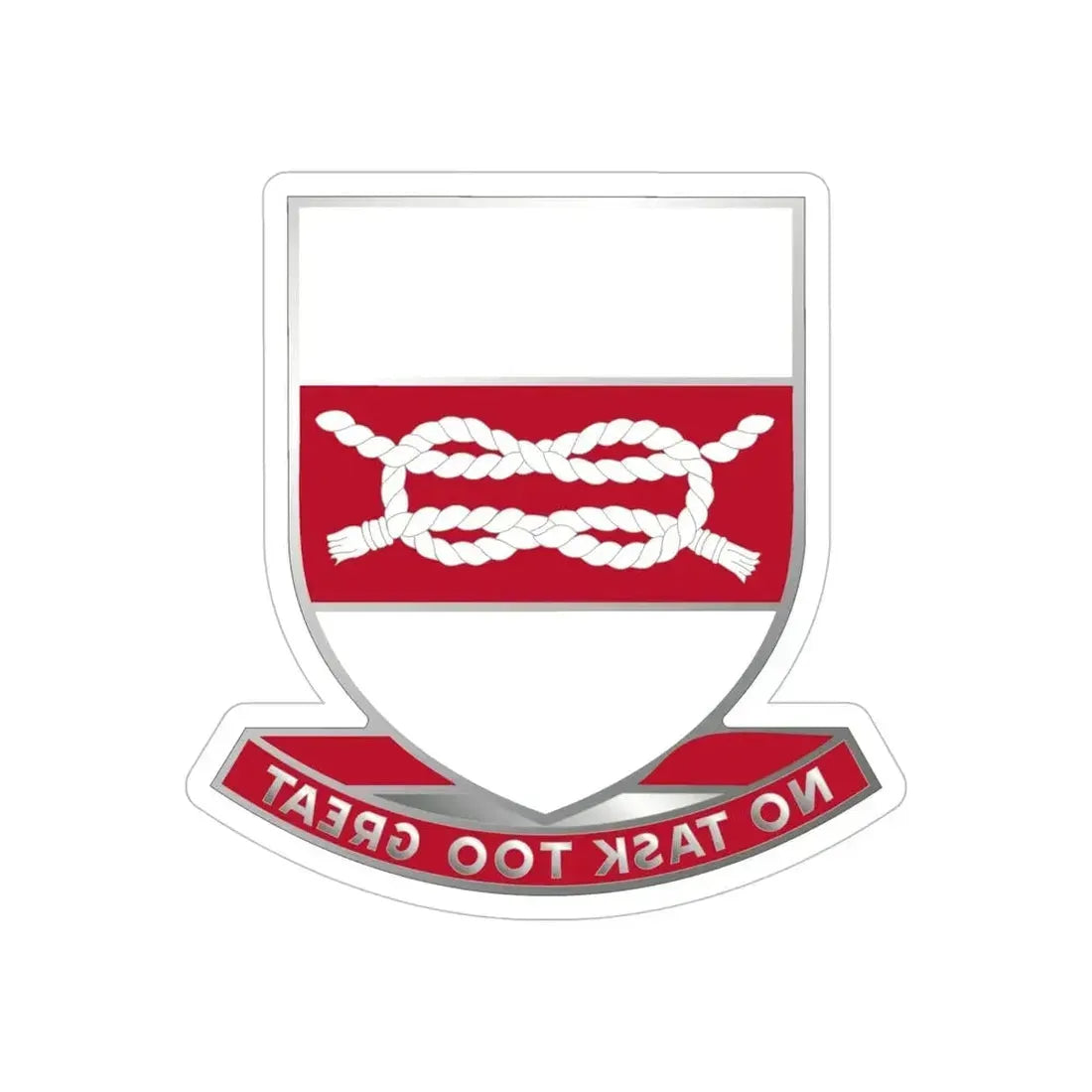 97 Engineer Battalion (U.S. Army) REVERSE PRINT Transparent Die-Cut STICKER - The Sticker Space