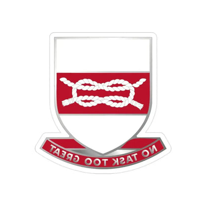 97 Engineer Battalion (U.S. Army) REVERSE PRINT Transparent Die-Cut STICKER - The Sticker Space