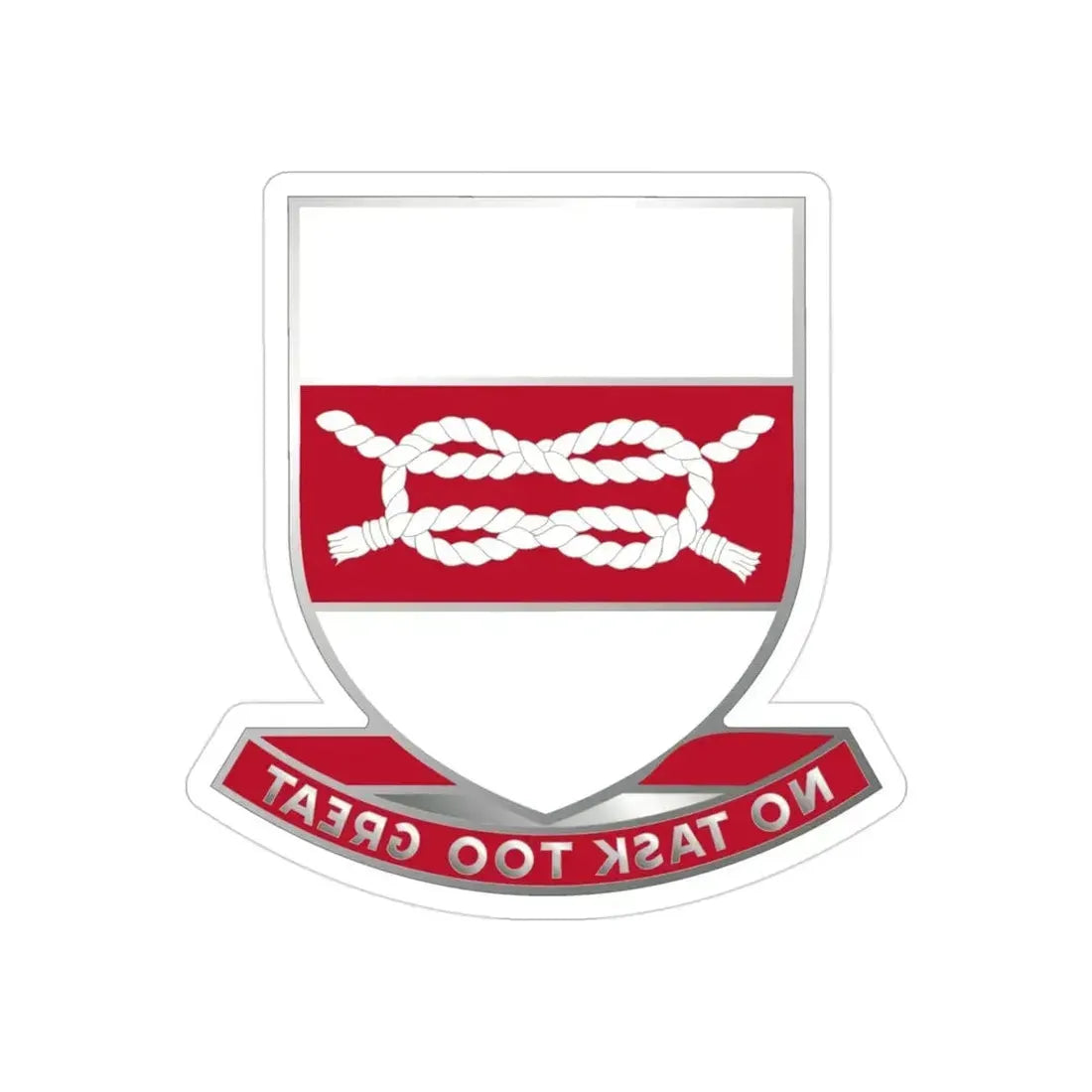 97 Engineer Battalion (U.S. Army) REVERSE PRINT Transparent Die-Cut STICKER - The Sticker Space