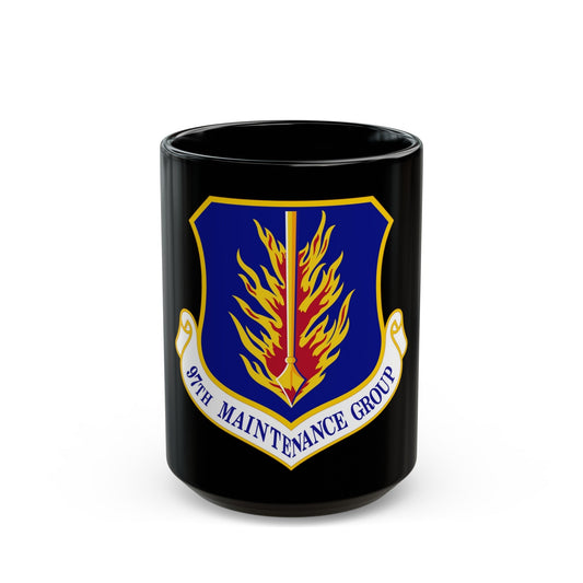 97 Maintenance Group AETC (U.S. Air Force) Black Coffee Mug-15oz-The Sticker Space