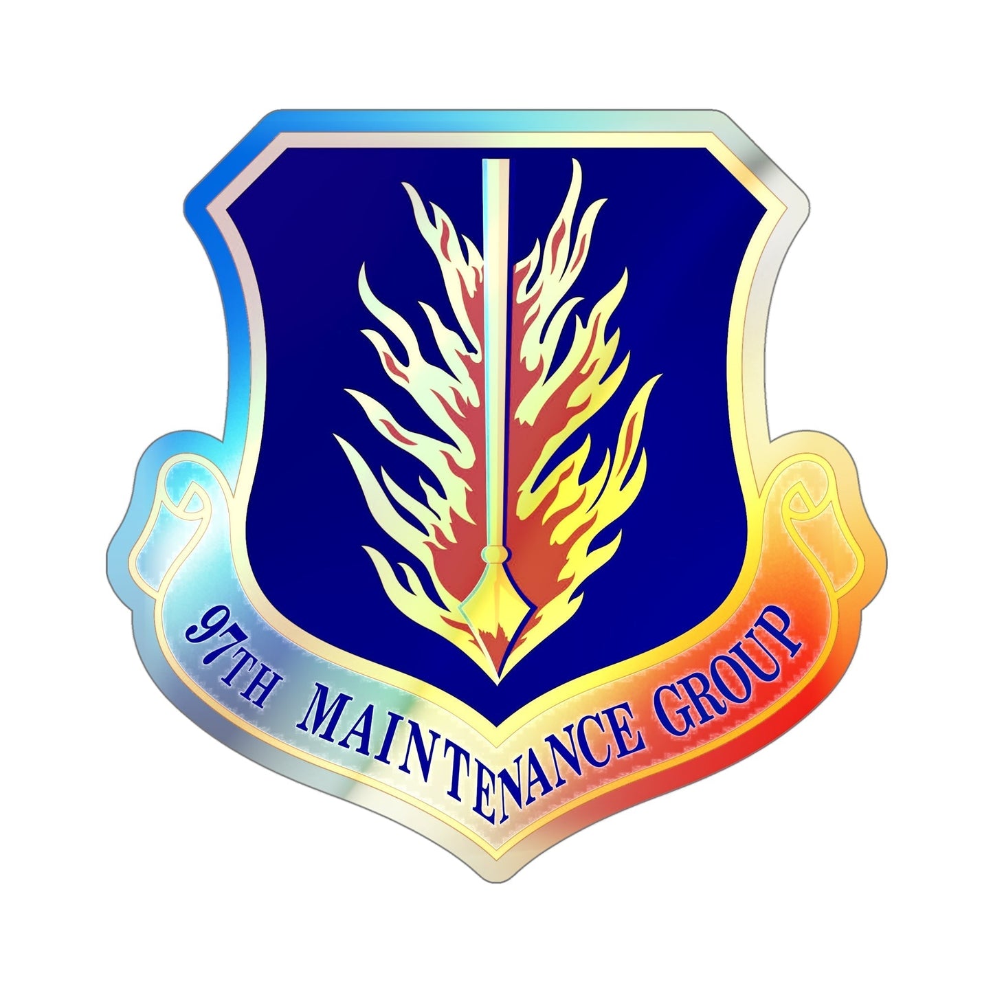 97 Maintenance Group AETC (U.S. Air Force) Holographic STICKER Die-Cut Vinyl Decal-5 Inch-The Sticker Space