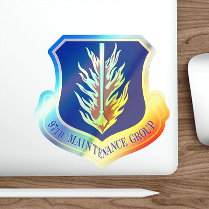 97 Maintenance Group AETC (U.S. Air Force) Holographic STICKER Die-Cut Vinyl Decal-The Sticker Space