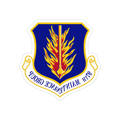 97 Maintenance Group AETC (U.S. Air Force) REVERSE PRINT Transparent STICKER-4" × 4"-The Sticker Space