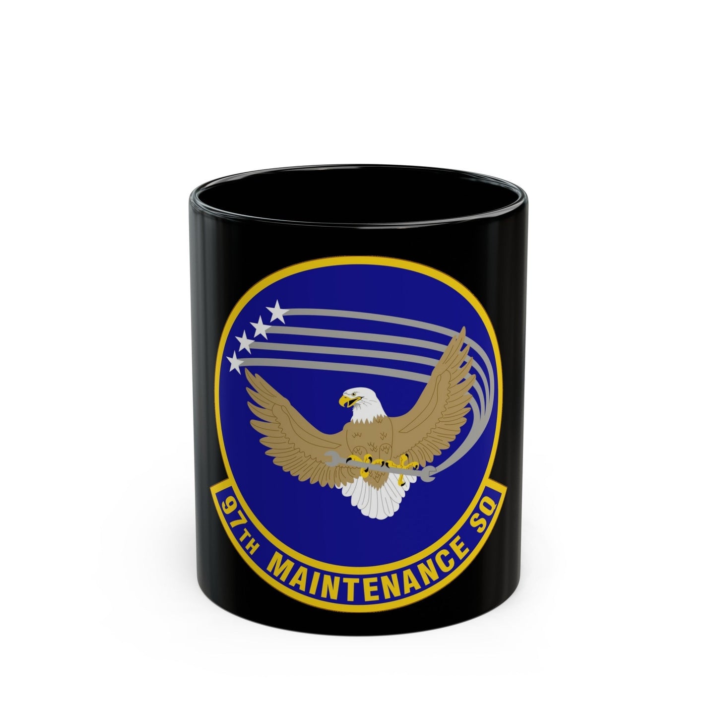 97 Maintenance Squadron AETC (U.S. Air Force) Black Coffee Mug-11oz-The Sticker Space