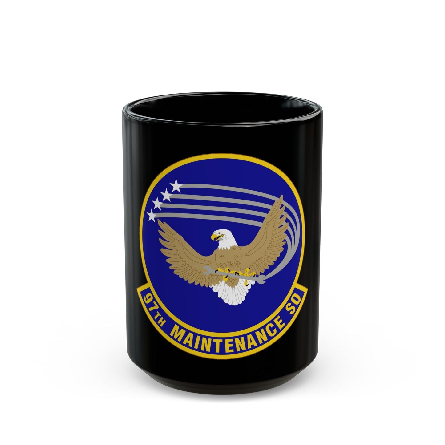 97 Maintenance Squadron AETC (U.S. Air Force) Black Coffee Mug-15oz-The Sticker Space