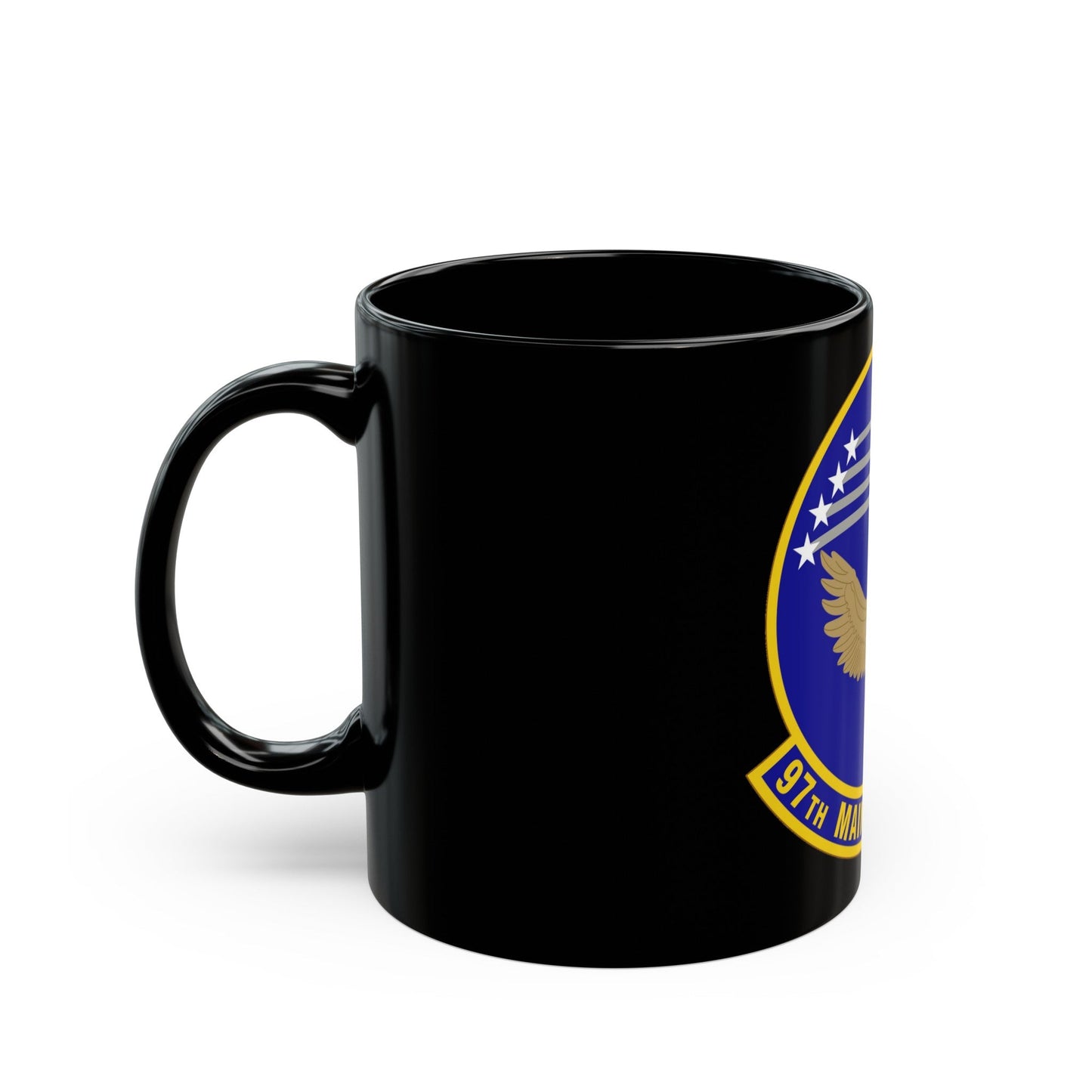 97 Maintenance Squadron AETC (U.S. Air Force) Black Coffee Mug-The Sticker Space