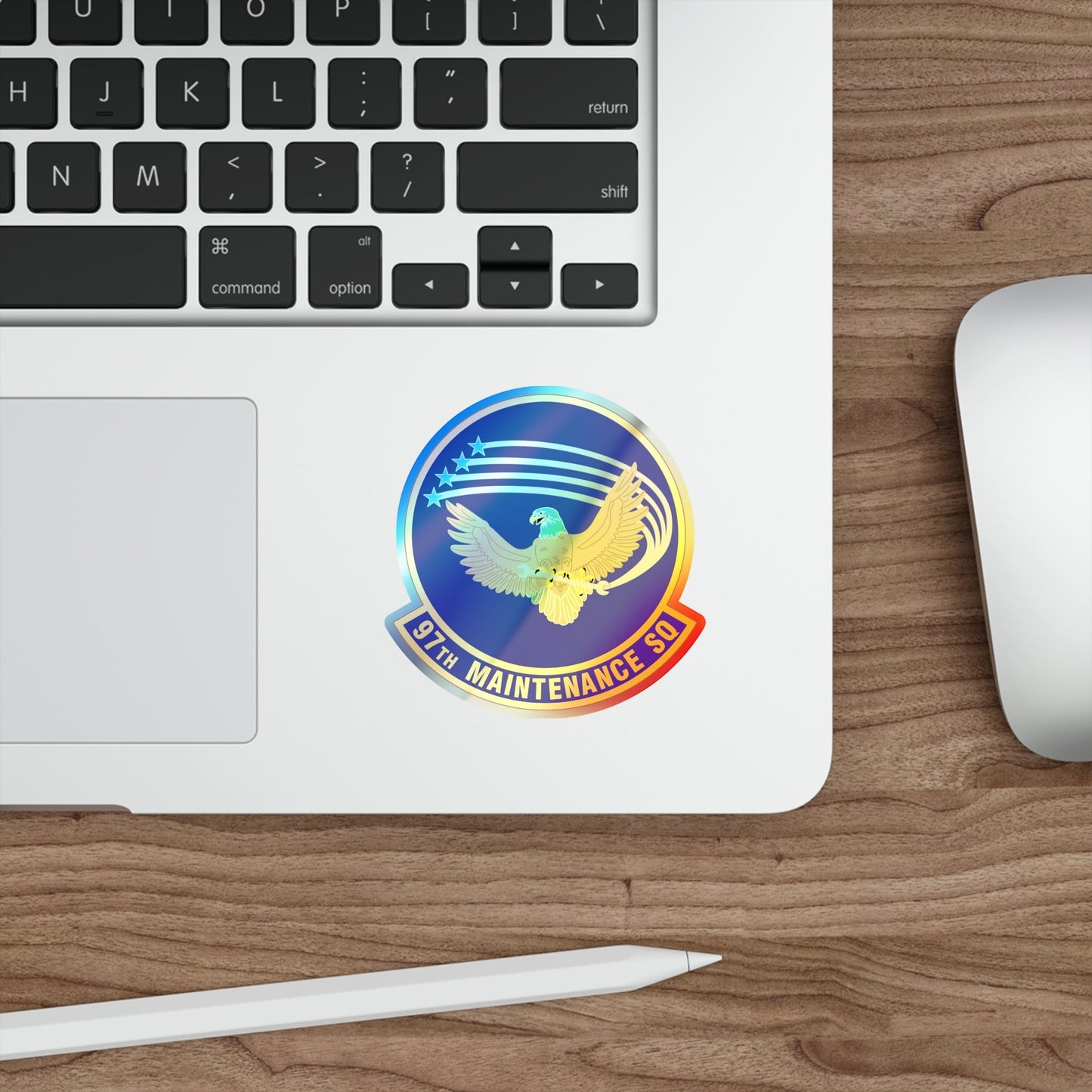 97 Maintenance Squadron AETC (U.S. Air Force) Holographic STICKER Die-Cut Vinyl Decal-The Sticker Space