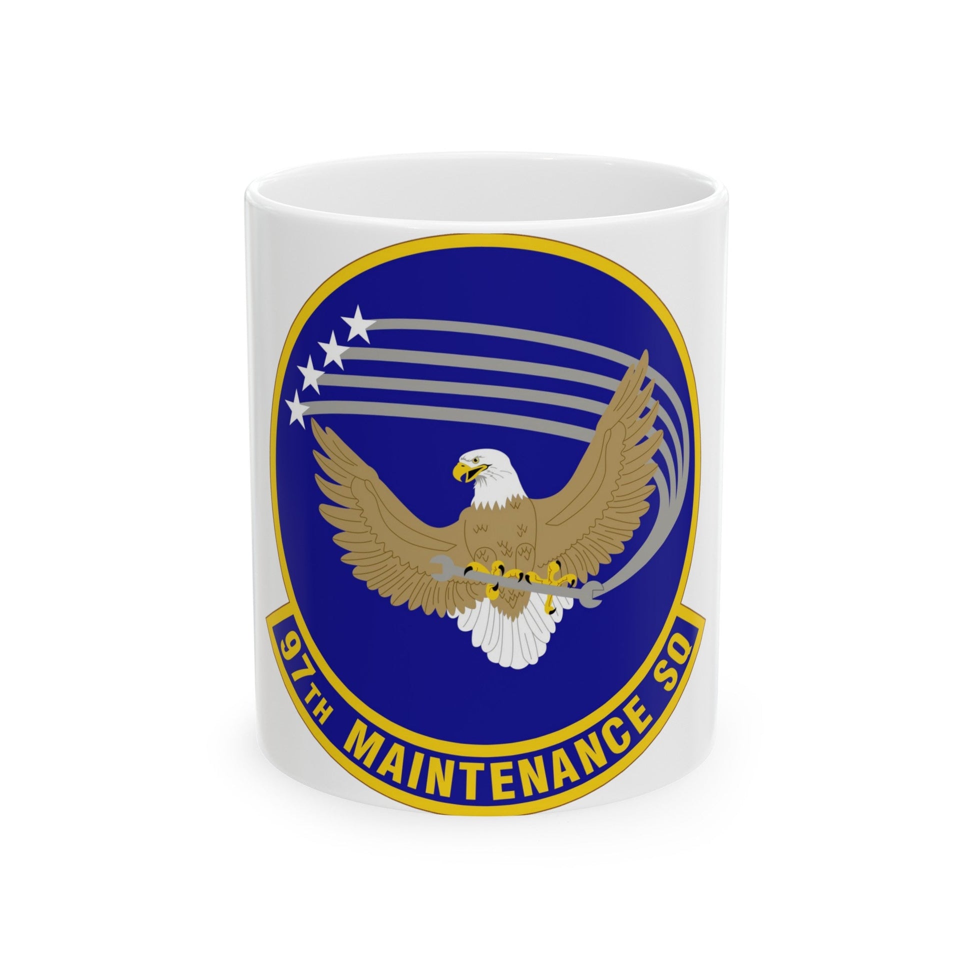 97 Maintenance Squadron AETC (U.S. Air Force) White Coffee Mug-11oz-The Sticker Space