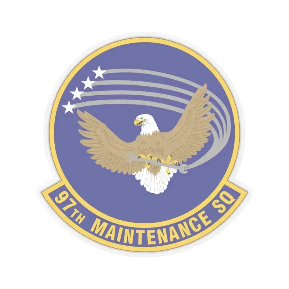 97 Maintenance Squadron AETC (U.S. Air Force) STICKER Vinyl Kiss-Cut Decal 6 Inch Transparent - The Sticker Space
