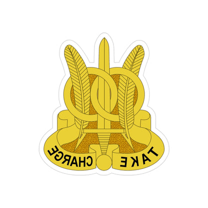 97 Military Police Battalion (U.S. Army) REVERSE PRINT Transparent STICKER-3" × 3"-The Sticker Space