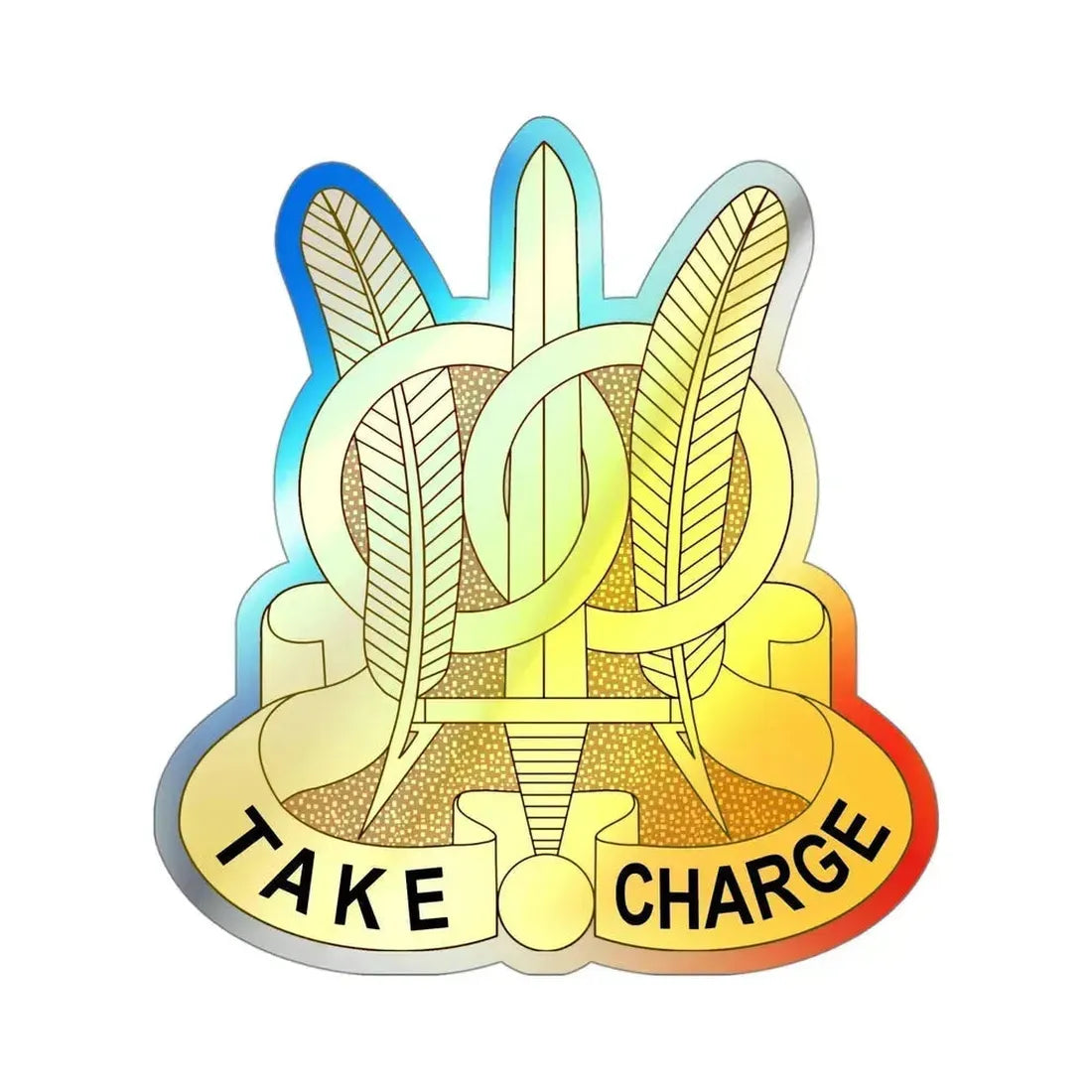 97 Military Police Battalion (U.S. Army) Holographic STICKER Die-Cut Vinyl Decal 4 Inch Holographic - The Sticker Space