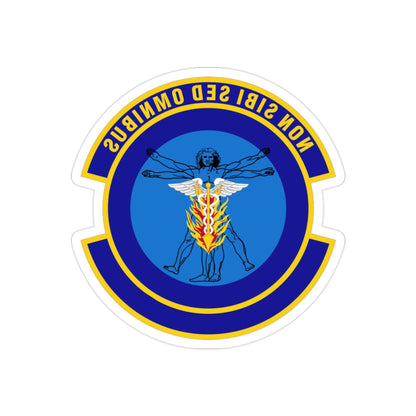 97 Operational Medical Readiness Squadron AETC (U.S. Air Force) REVERSE PRINT Transparent STICKER-2" × 2"-The Sticker Space