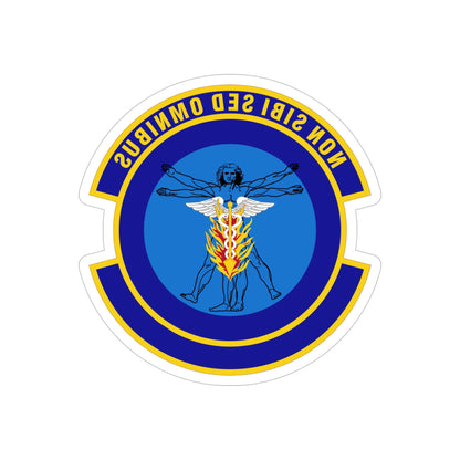 97 Operational Medical Readiness Squadron AETC (U.S. Air Force) REVERSE PRINT Transparent STICKER-4" × 4"-The Sticker Space