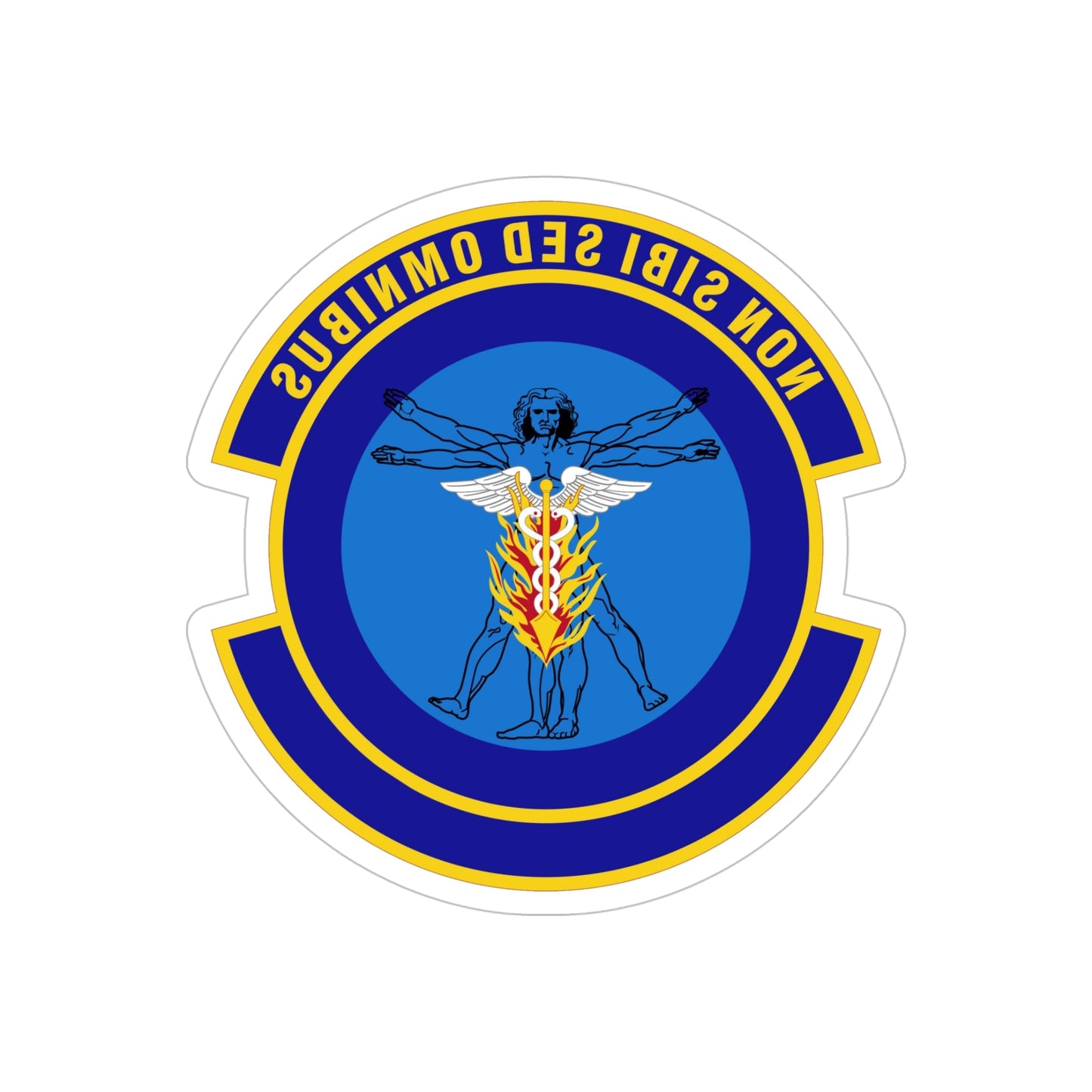 97 Operational Medical Readiness Squadron AETC (U.S. Air Force) REVERSE PRINT Transparent STICKER-5" × 5"-The Sticker Space