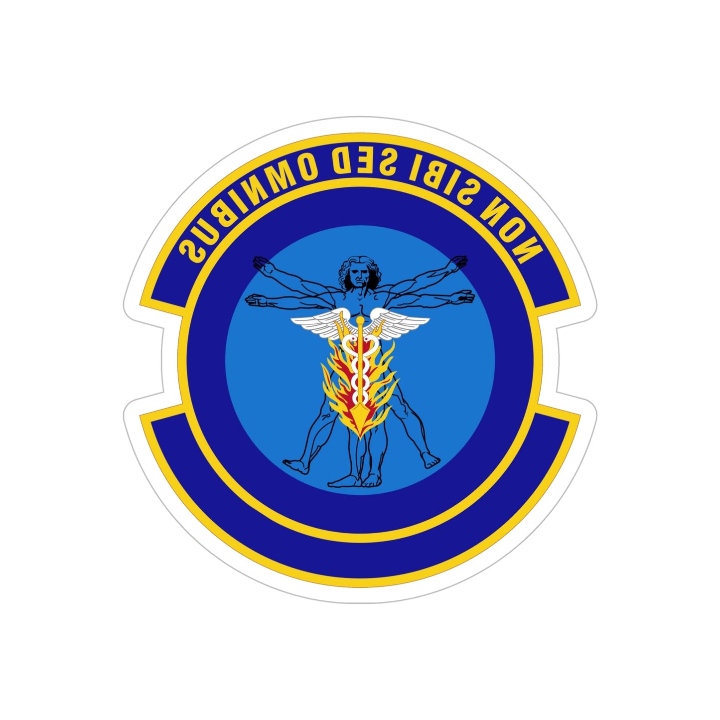 97 Operational Medical Readiness Squadron AETC (U.S. Air Force) REVERSE PRINT Transparent STICKER-6" × 6"-The Sticker Space