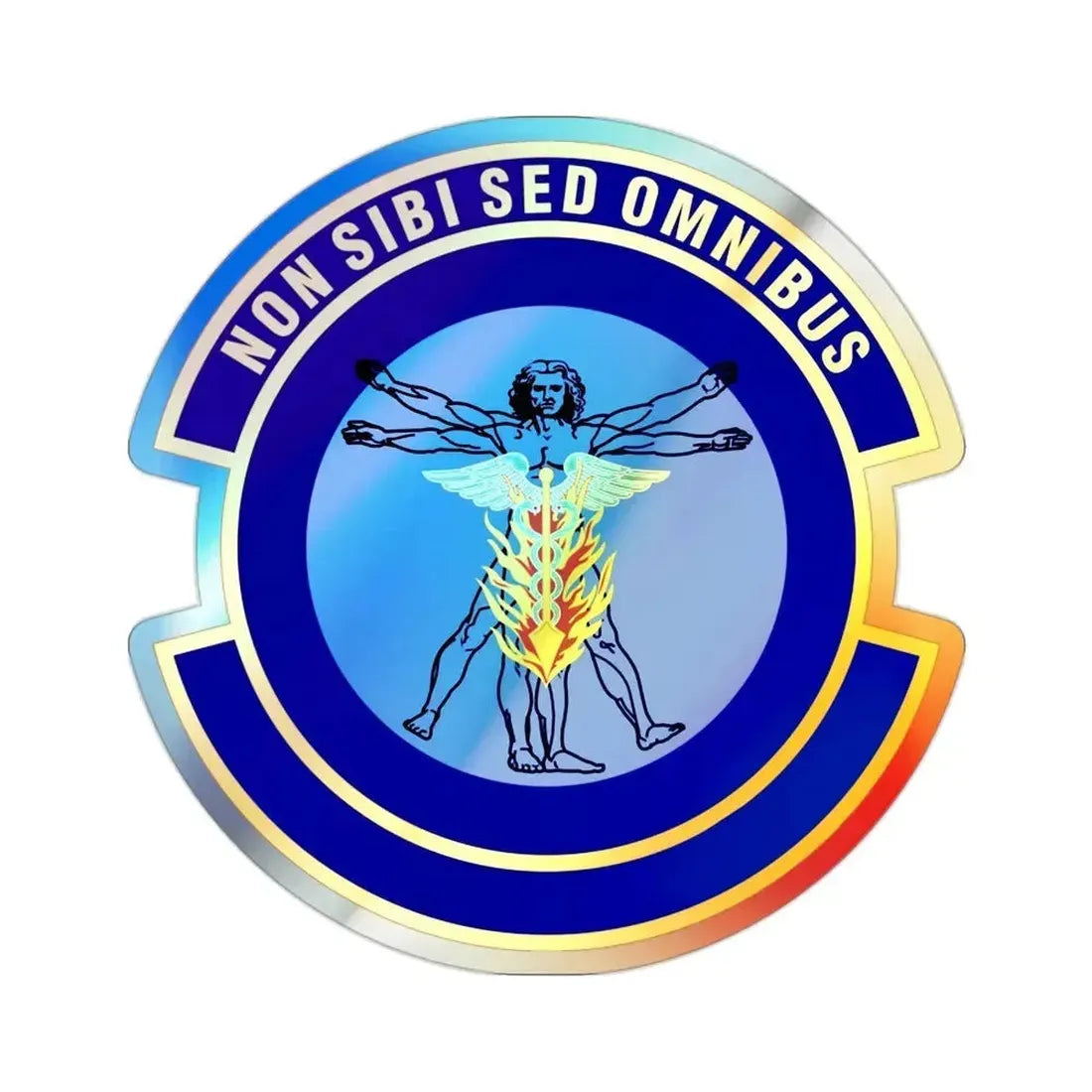 97 Operational Medical Readiness Squadron AETC (U.S. Air Force) Holographic STICKER Die-Cut Vinyl Decal 2 Inch Holographic - The Sticker Space