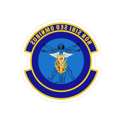 97 Operational Medical Readiness Squadron AETC (U.S. Air Force) REVERSE PRINT Transparent Die-Cut STICKER 2 Inch Die-Cut Transparent - The Sticker Space