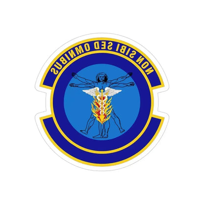 97 Operational Medical Readiness Squadron AETC (U.S. Air Force) REVERSE PRINT Transparent Die-Cut STICKER 4 Inch Die-Cut Transparent - The Sticker Space