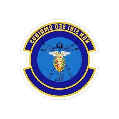 97 Operational Medical Readiness Squadron AETC (U.S. Air Force) REVERSE PRINT Transparent Die-Cut STICKER 5 Inch Die-Cut Transparent - The Sticker Space