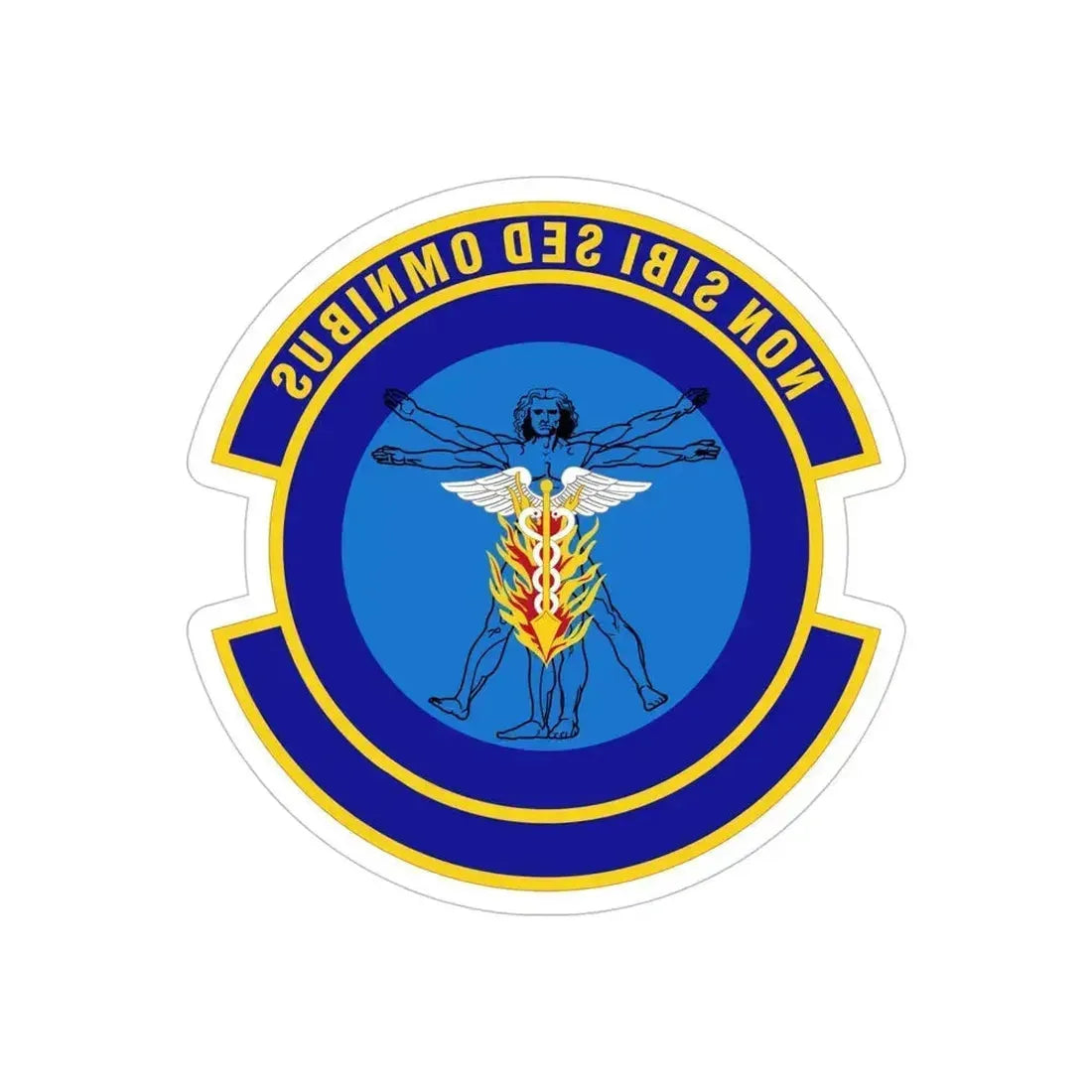 97 Operational Medical Readiness Squadron AETC (U.S. Air Force) REVERSE PRINT Transparent Die-Cut STICKER 6 Inch Die-Cut Transparent - The Sticker Space