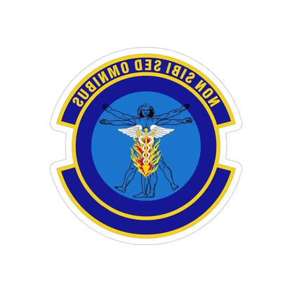 97 Operational Medical Readiness Squadron AETC (U.S. Air Force) REVERSE PRINT Transparent Die-Cut STICKER 6 Inch Die-Cut Transparent - The Sticker Space