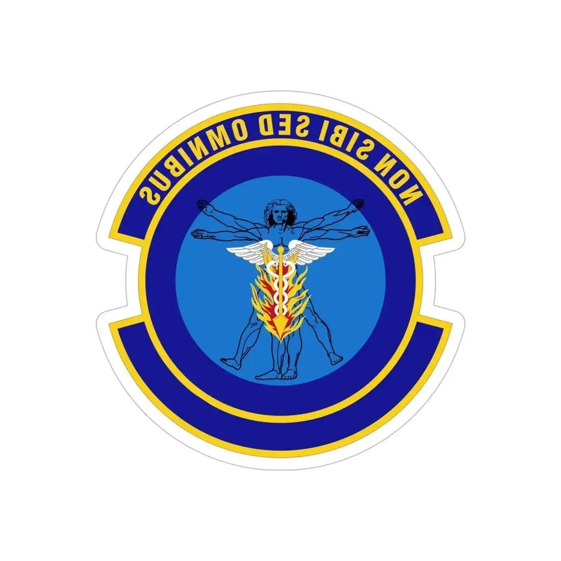97 Operational Medical Readiness Squadron AETC (U.S. Air Force) REVERSE PRINT Transparent Die-Cut STICKER - The Sticker Space