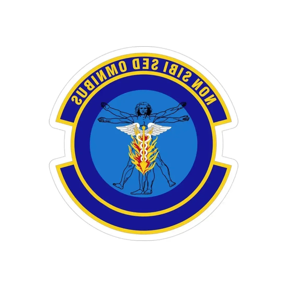 97 Operational Medical Readiness Squadron AETC (U.S. Air Force) REVERSE PRINT Transparent Die-Cut STICKER - The Sticker Space