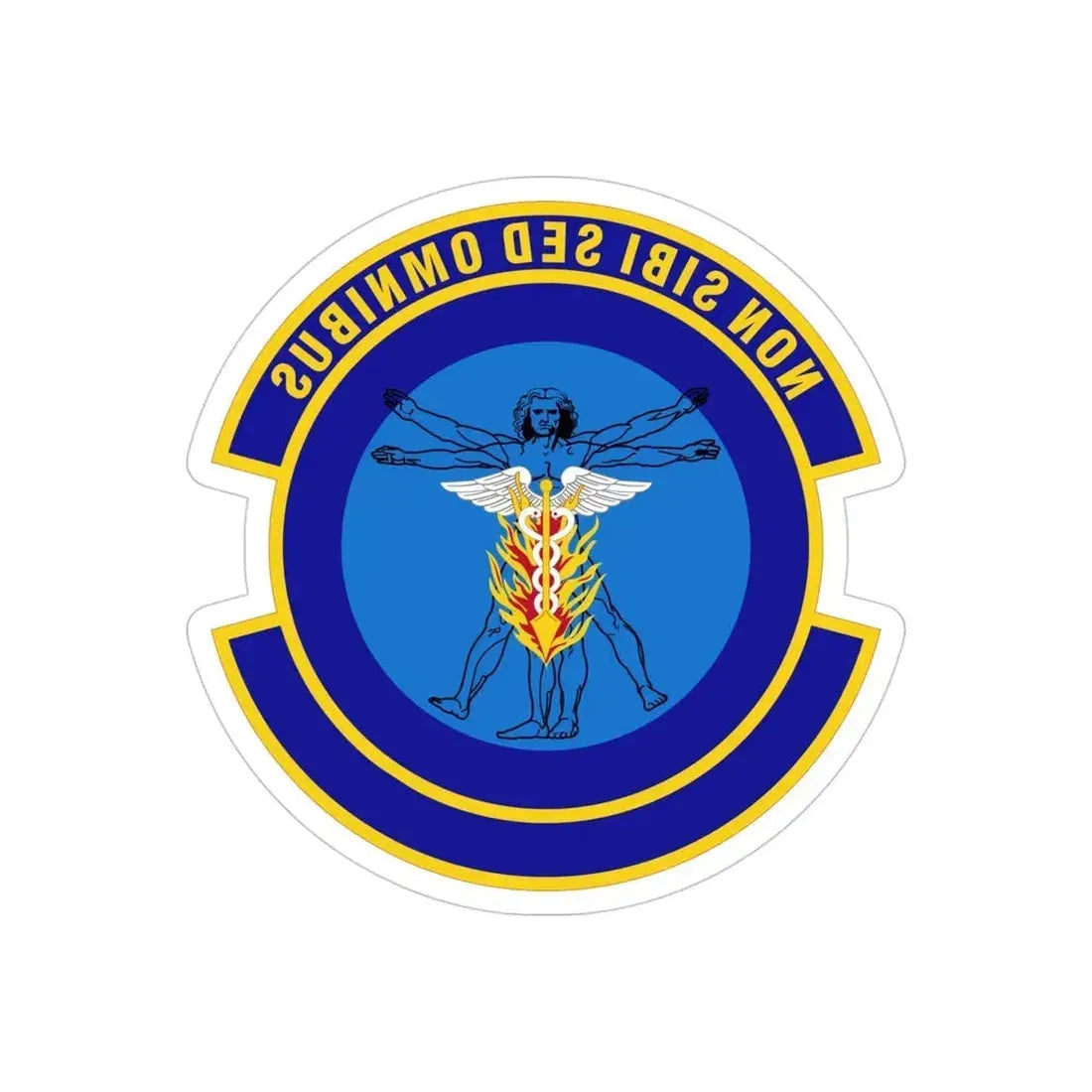 97 Operational Medical Readiness Squadron AETC (U.S. Air Force) REVERSE PRINT Transparent Die-Cut STICKER - The Sticker Space