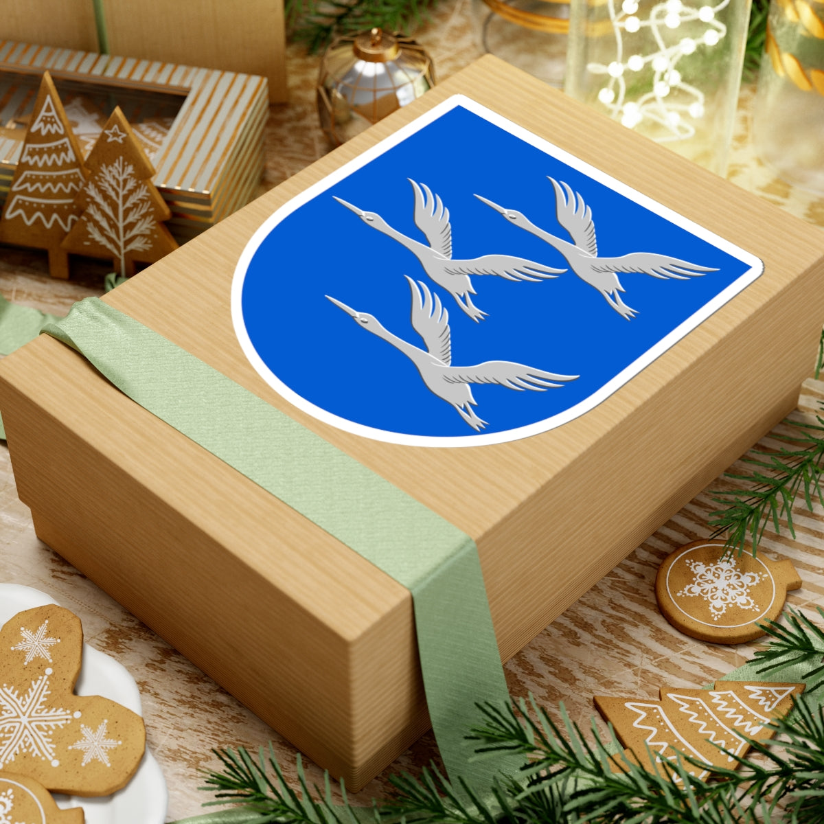 Äänekoski.vaakuna (Finland) (Coat of Arms) STICKER Vinyl Kiss-Cut Decal