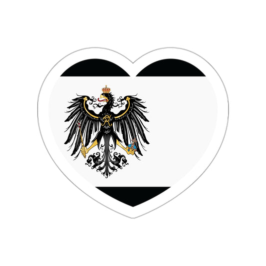 Heart Flag of Prussia 1892-1918 - STICKER Vinyl Die-Cut Decal