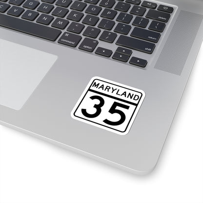 MD Route 35 (Maryland) (Road Sign) STICKER Vinyl Kiss-Cut Decal