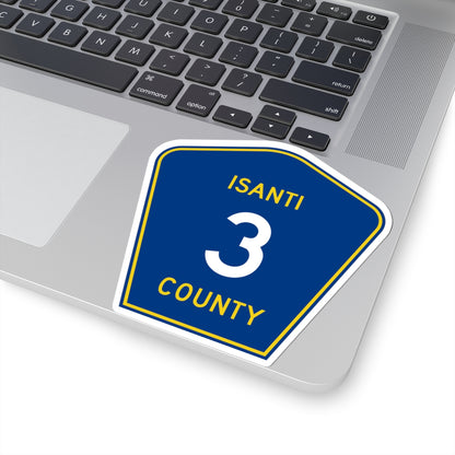 Isanti County 3 MN (Minnesota) (Road Sign) STICKER Vinyl Kiss-Cut Decal