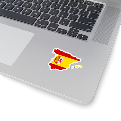 Flag-map of First Spanish Republic (Spain) STICKER Vinyl Kiss-Cut Decal