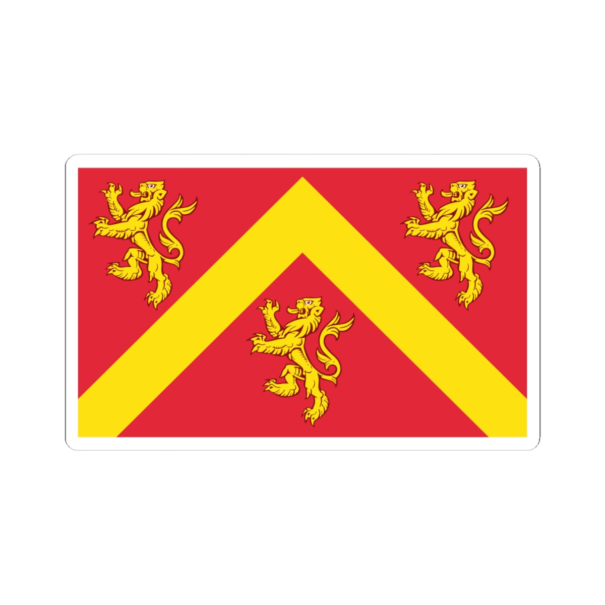 Flag of Anglesey (United Kingdom) STICKER Vinyl Kiss-Cut Decal