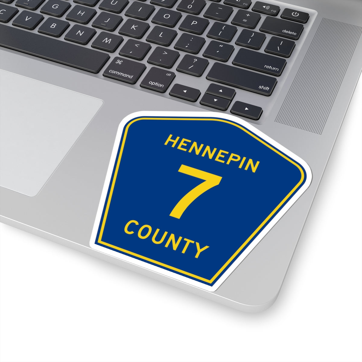 Hennepin County 7 (Minnesota) (Road Sign) STICKER Vinyl Kiss-Cut Decal